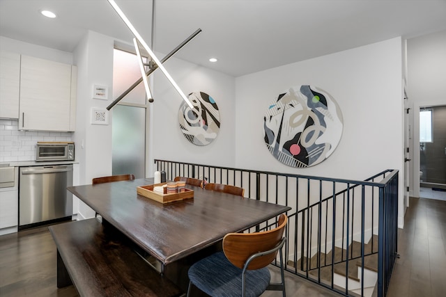 2830 John R St, Detroit, MI 48201 - dining area featuring recessed lighting and dark wood-style flooring