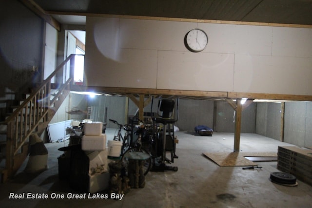 4141 Sagatoo Rd, Standish, MI 48658 - below grade area featuring stairs