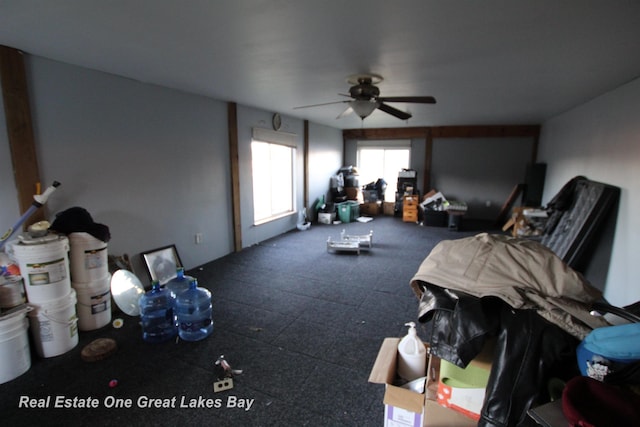 4141 Sagatoo Rd, Standish, MI 48658 - living room with ceiling fan