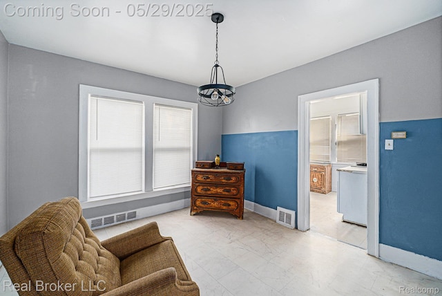 9419 Ravenswood St, Detroit, MI 48204 - sitting room featuring light marble finish floors and baseboards