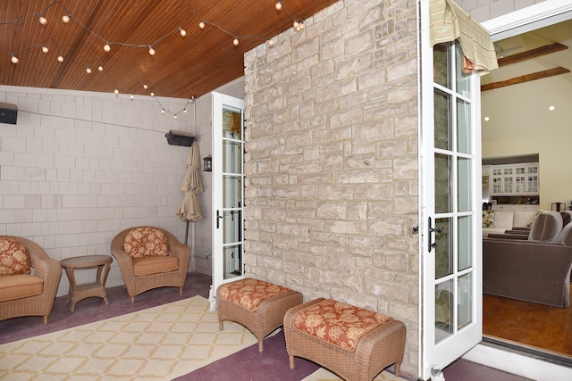 59 Scenic Oaks Dr S, Bloomfield Hills, MI 48304 - living area featuring wooden ceiling