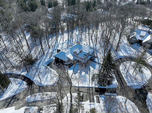 59 Scenic Oaks Dr S, Bloomfield Hills, MI 48304 - view of snowy aerial view