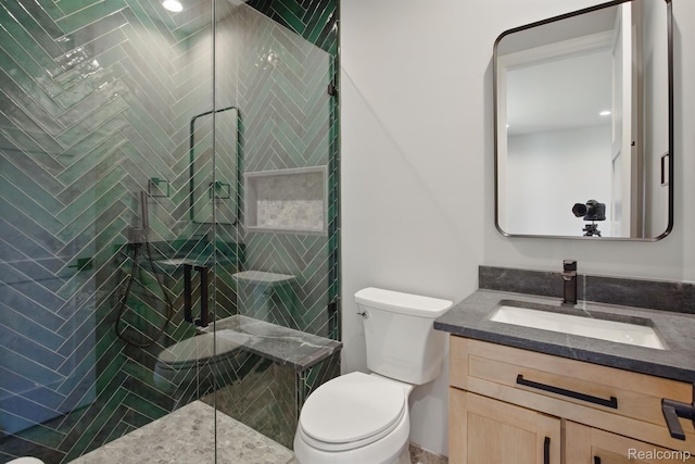 4075 Metamora Rdg, Metamora, MI 48455 - full bathroom with vanity, toilet, and a stall shower