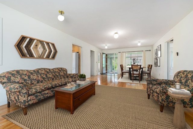 10827 N 12th St, Plainwell, MI 49080 - living room featuring light wood finished floors