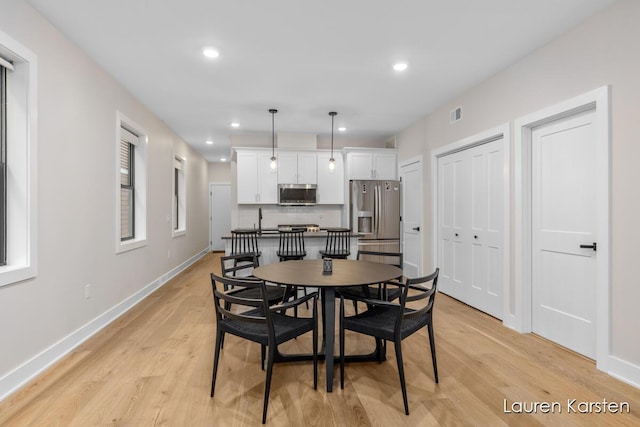 633 Fairview Ave NE Unit 2, Grand Rapids, MI 49503 - dining room with light wood-style floors, baseboards, and recessed lighting