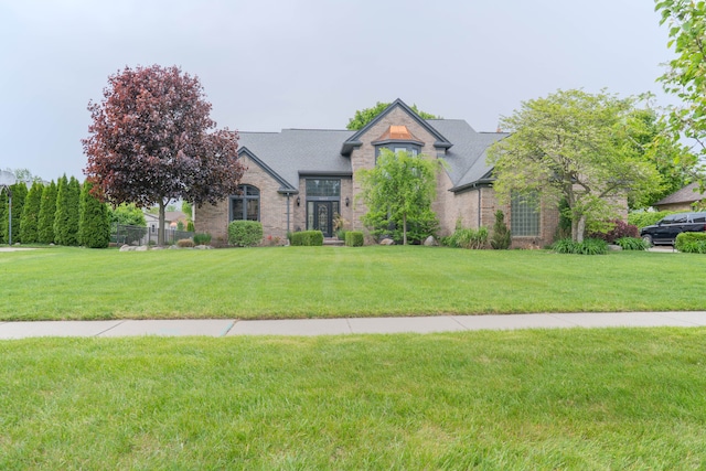 14607 Stratford, Shelby Twp, MI 48315 - view of front of property featuring brick siding and a front lawn
