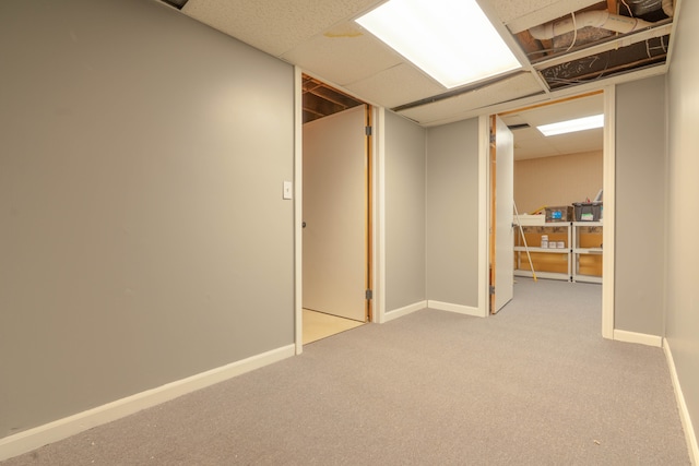 14607 Stratford, Shelby Twp, MI 48315 - finished below grade area with light colored carpet and baseboards