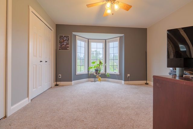 14607 Stratford, Shelby Twp, MI 48315 - bedroom with carpet, baseboards, a closet, and ceiling fan