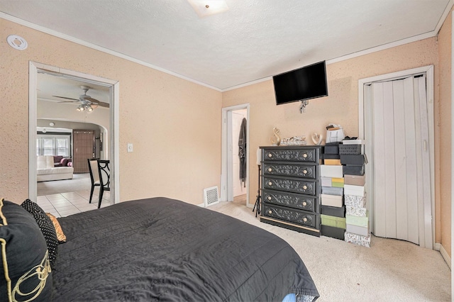 1107 11th St NW, Grand Rapids, MI 49504 - carpeted bedroom featuring ornamental molding