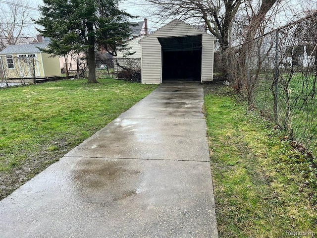 9966 Hartwell St, Detroit, MI 48227 - view of yard with an outbuilding