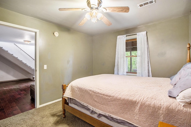 1134 Oak Grove Park, Union City, MI 49094 - carpeted bedroom with baseboards and ceiling fan