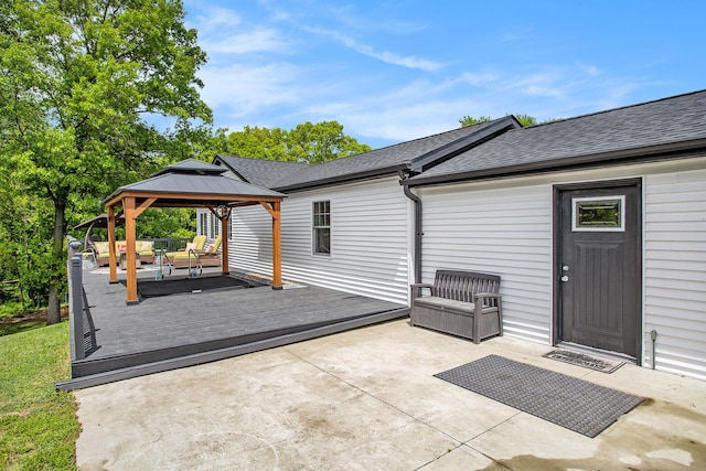 1134 Oak Grove Park, Union City, MI 49094 - view of patio / terrace with a gazebo and a deck
