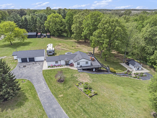 1134 Oak Grove Park, Union City, MI 49094 - aerial view of property and surrounding area featuring a forest