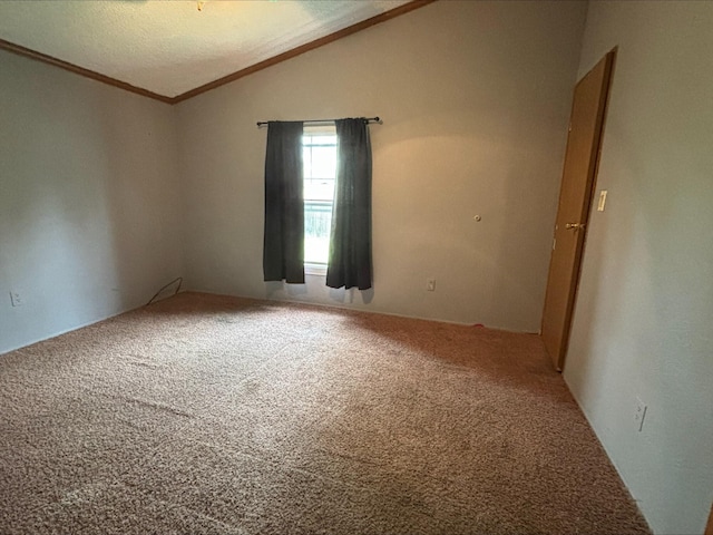 815 Hyatt St, Eaton Rapids, MI 48827 - carpeted spare room featuring lofted ceiling and ornamental molding
