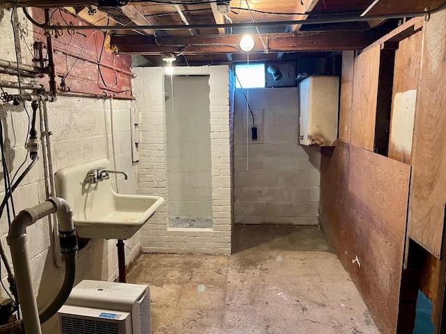 612 N Prospect St, Sturgis, MI 49091 - unfinished below grade area featuring a sink