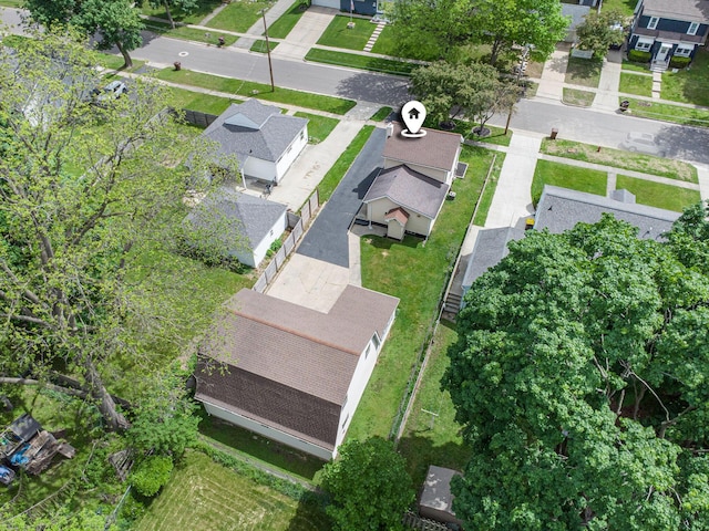 329 N Liberty St, Marshall, MI 49068 - aerial view of property and surrounding area with nearby suburban area