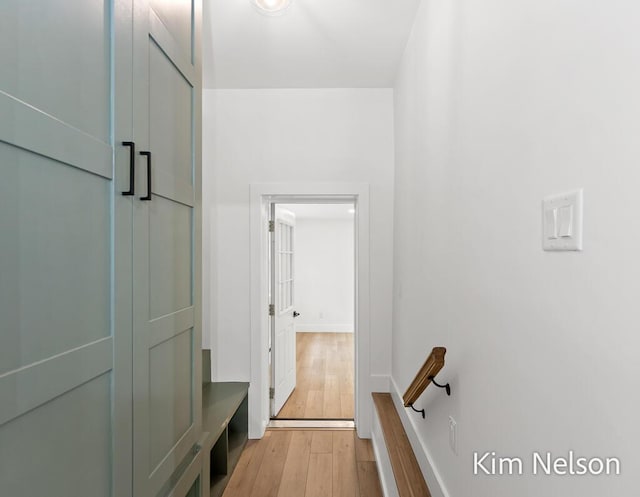 5203 Nestrom Rd, Whitehall, MI 49461 - hall featuring light wood-style flooring and baseboards