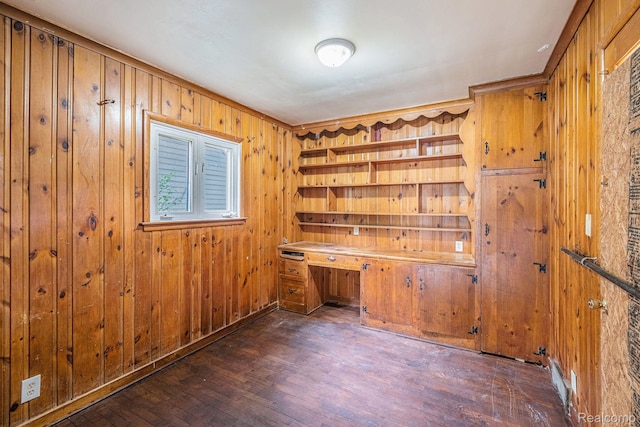 2952 Clement St, Flint, MI 48504 - unfurnished office featuring wood finished floors and wood walls