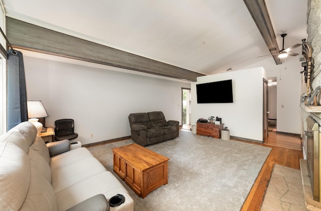 812 W Center, Alma, MI 48880 - living area with light wood-style flooring and ceiling fan