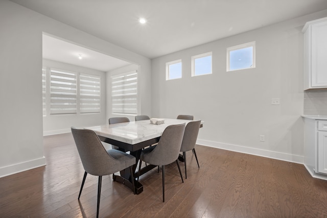 2610 Ironton Dr, Commerce Twp, MI 48382 - dining space with dark wood finished floors, baseboards, and recessed lighting