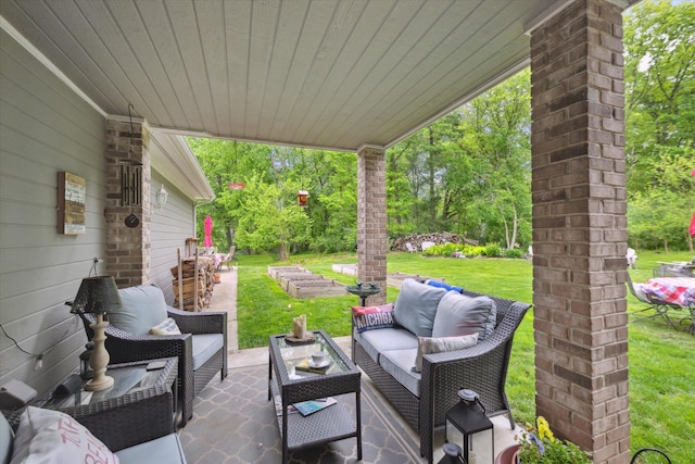 3172 Shadow Brook Ln, Pinckney, MI 48169 - view of patio / terrace featuring an outdoor hangout area