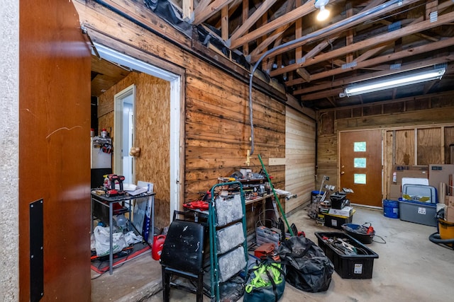 1402 Niles Buchanan Rd, Niles, MI 49120 - garage with wood walls