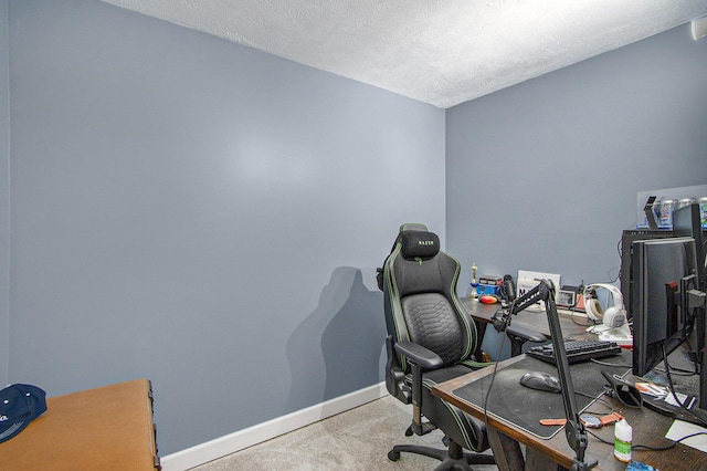 1912 E Centre Ave, Portage, MI 49002 - carpeted office featuring baseboards and a textured ceiling