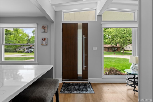 29748 Chelmsford Rd, Southfield, MI 48076 - foyer entrance featuring wood finished floors