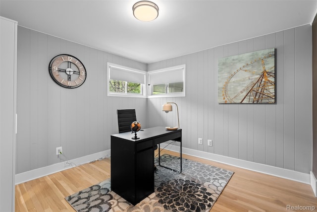 29748 Chelmsford Rd, Southfield, MI 48076 - office area with wood finished floors and baseboards