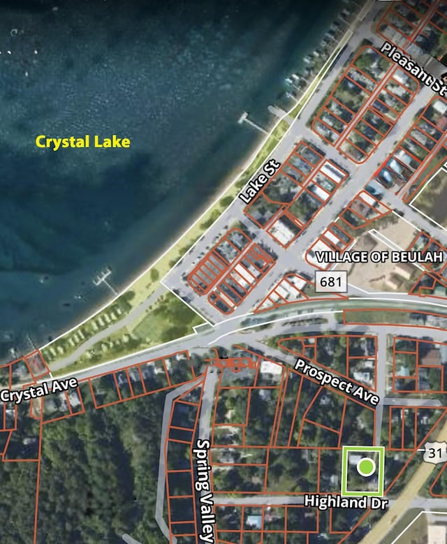 7256 Highland Dr, Beulah, MI 49617 - aerial overview of property's location
