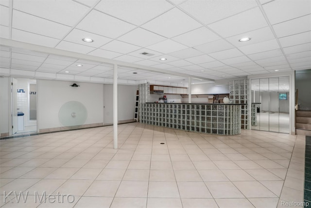 7273 Creeks Bend Ct, West Bloomfield, MI 48322 - view of property's community featuring a dry bar, recessed lighting, and a paneled ceiling