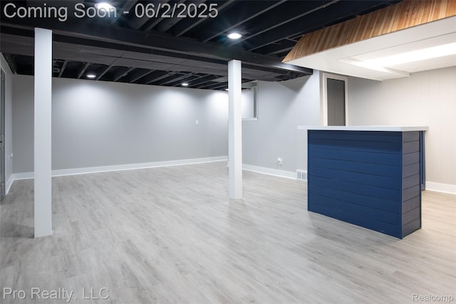 2750 Lansdowne Rd, Waterford, MI 48329 - finished basement with wood finished floors and baseboards