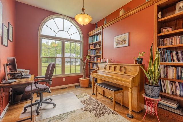 6573 Sweet Clover Hills Dr, Jonesville, MI 49250 - office featuring wood finished floors