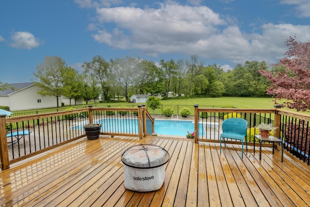 6573 Sweet Clover Hills Dr, Jonesville, MI 49250 - deck with view of wooded area