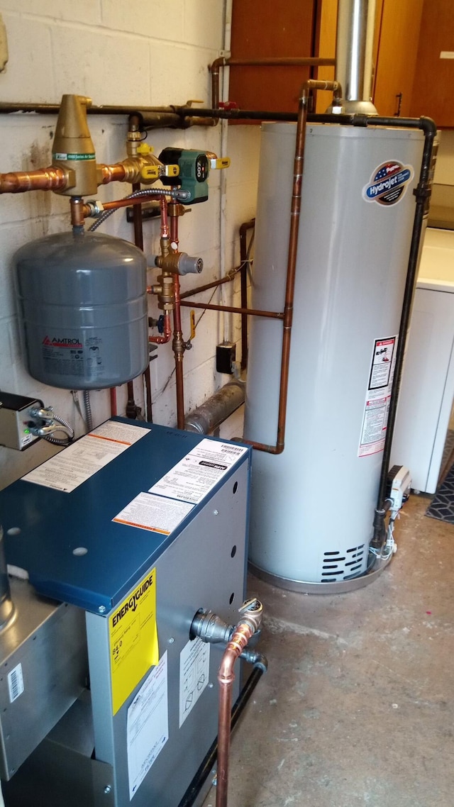 116/118 Glendale Dr, Ann Arbor, MI 48103 - utility room with gas water heater and a heating unit