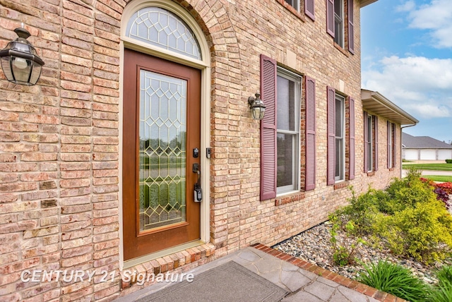 3803 Prairie Creek St, Saginaw, MI 48603 - property entrance featuring brick siding