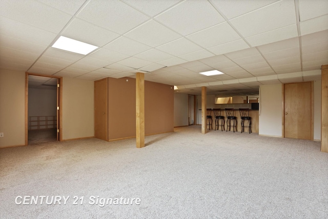 3803 Prairie Creek St, Saginaw, MI 48603 - finished basement with carpet floors and bar area