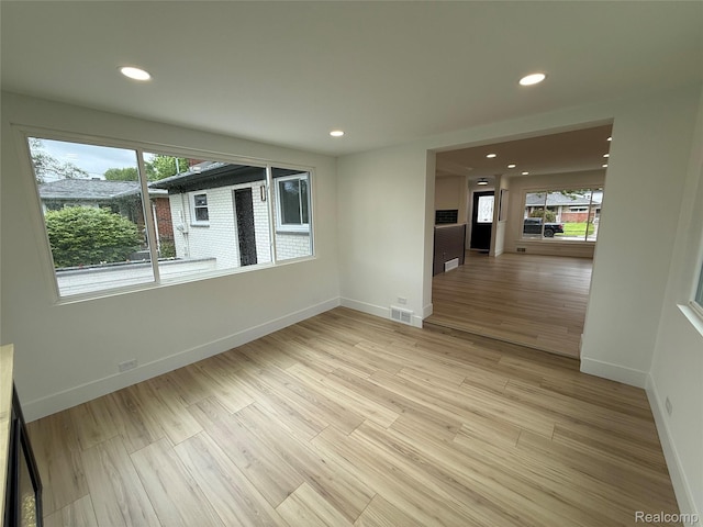 20218 Chalon St, Saint Clair Shores, MI 48080 - spare room with plenty of natural light, recessed lighting, baseboards, and light wood-style flooring