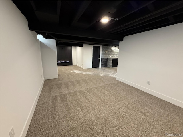 20218 Chalon St, Saint Clair Shores, MI 48080 - finished basement with carpet flooring and baseboards