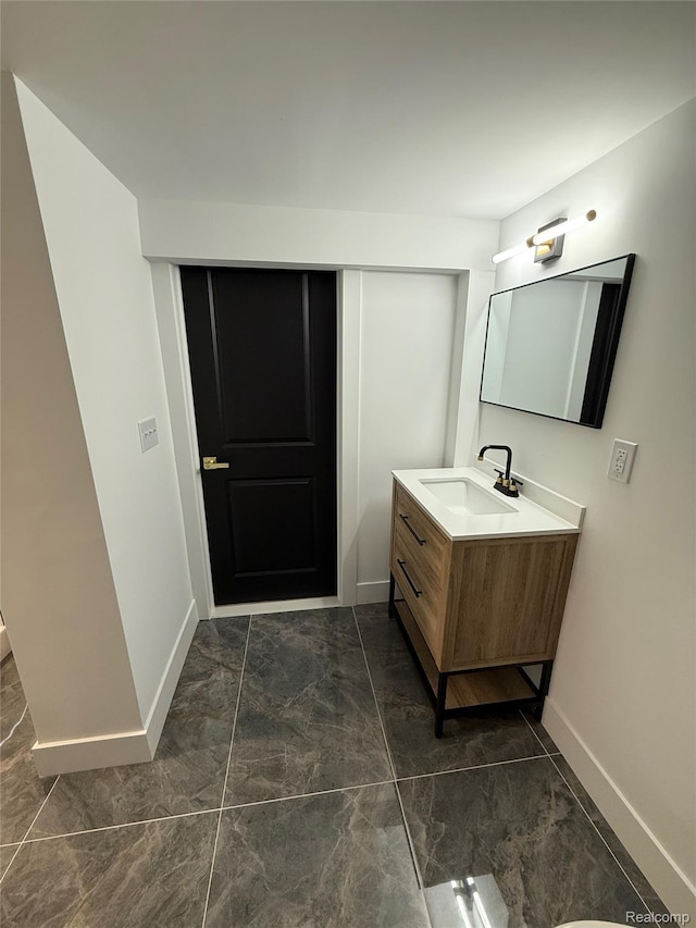 20218 Chalon St, Saint Clair Shores, MI 48080 - bathroom featuring vanity and baseboards