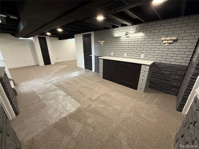 20218 Chalon St, Saint Clair Shores, MI 48080 - finished basement featuring light carpet and baseboards