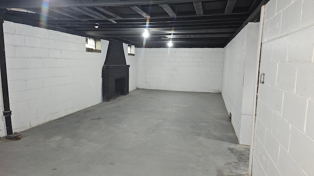 15465 Murray Hl, Detroit, MI 48227 - unfinished below grade area featuring concrete block wall