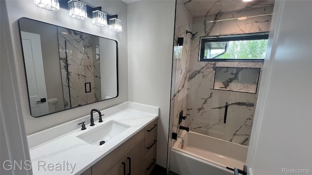 206 E Windemere Ave, Royal Oak, MI 48073 - full bathroom featuring vanity and shower / bath combination with glass door
