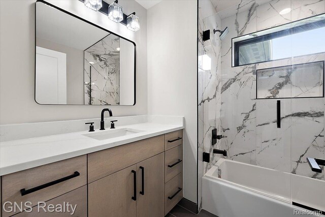 206 E Windemere Ave, Royal Oak, MI 48073 - full bath featuring vanity and a combined bath / shower with marble appearance