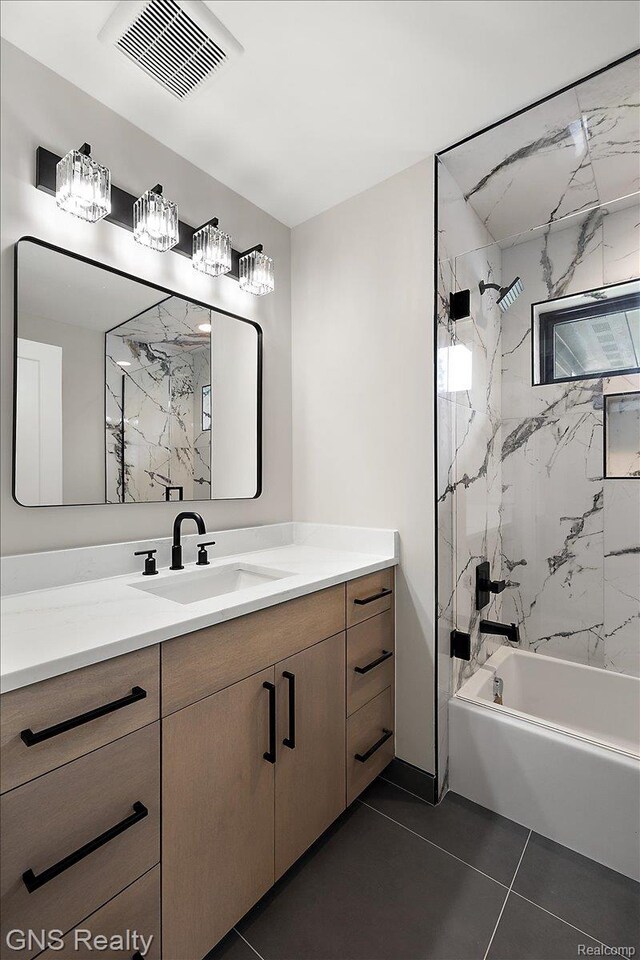 206 E Windemere Ave, Royal Oak, MI 48073 - full bathroom with vanity, bathing tub / shower combination, and tile patterned floors