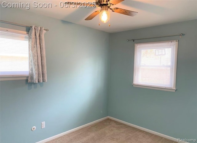 28132 Brentwood St, Southfield, MI 48076 - carpeted empty room featuring baseboards and ceiling fan