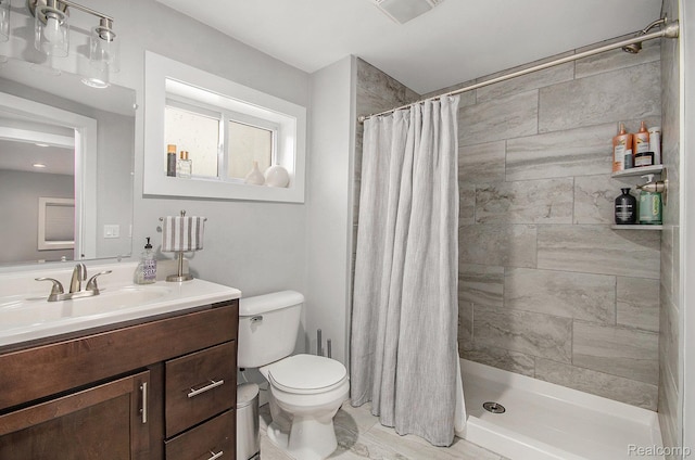 35274 Lake Dr, Brownstown, MI 48173 - full bath with vanity, toilet, and tiled shower