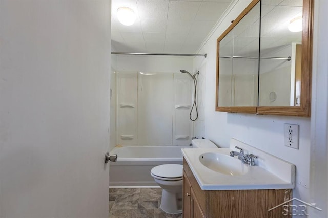 1303 S Warner St, Bay City, MI 48706 - full bath featuring toilet, vanity, and shower / bathtub combination