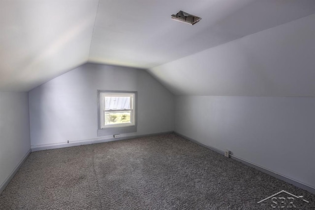 1303 S Warner St, Bay City, MI 48706 - additional living space featuring vaulted ceiling, carpet floors, and baseboards