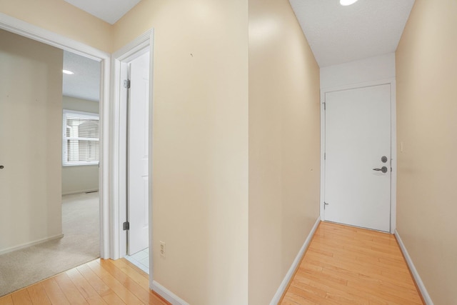 34 Mathison Rd, Traverse City, MI 49686 - hall with light wood-type flooring, baseboards, and recessed lighting